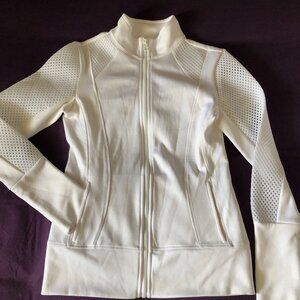 90° By Reflex SMALL white Zip Up Jacket Mesh POCKETS